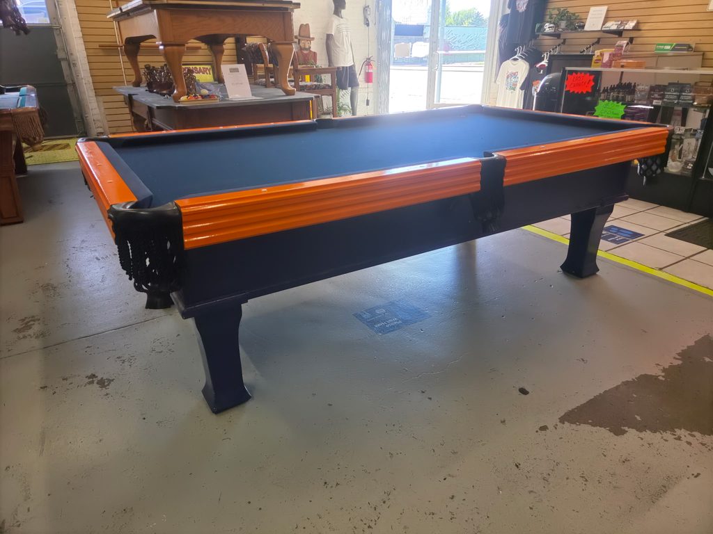 affordable new and used pool tables on display at Colorado Budget Billiards in Denver